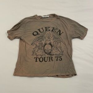 Daydreamer Green/Brown Acid Wash Queen Graphic Tee Size XS